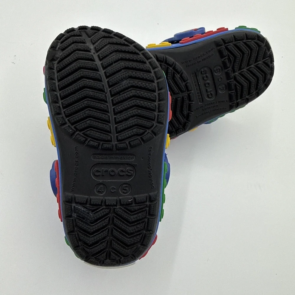Crocs Toddler Size 4 5 C Black Lego Clogs